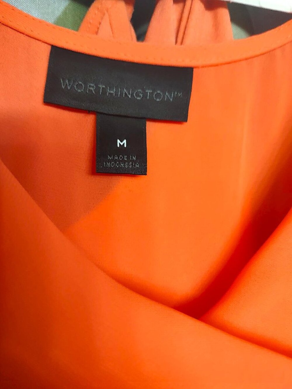 Bright Coral Sleeveless Blouse, Size M - Picture 2 of 7